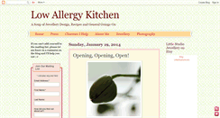 Desktop Screenshot of lowallergykitchen.blogspot.com