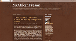 Desktop Screenshot of myafricandreamz.blogspot.com