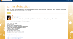 Desktop Screenshot of girlinabstraction.blogspot.com