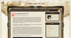 Desktop Screenshot of little-joys-of-life.blogspot.com