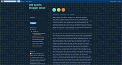 Desktop Screenshot of 360sportsbloggerlancesmith.blogspot.com