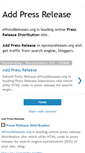 Mobile Screenshot of add-press-release.blogspot.com