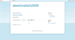 Desktop Screenshot of electricwitch2009.blogspot.com