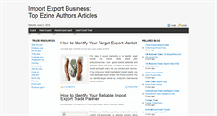 Desktop Screenshot of importexportbusinessinfo.blogspot.com