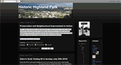 Desktop Screenshot of historichighlandpark.blogspot.com