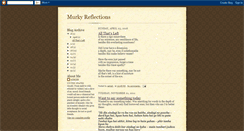 Desktop Screenshot of murky-reflections.blogspot.com