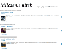 Tablet Screenshot of milczenie-nitek.blogspot.com