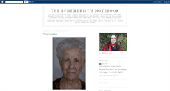 Desktop Screenshot of ephemeristsnotebook.blogspot.com