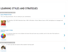 Tablet Screenshot of learningstylesandstrategies.blogspot.com