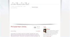 Desktop Screenshot of like-thislikethat.blogspot.com