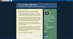 Desktop Screenshot of one-can-make-a-difference.blogspot.com