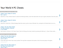 Tablet Screenshot of cheats-pc.blogspot.com