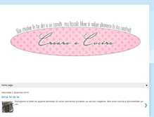 Tablet Screenshot of creareecucire.blogspot.com