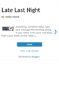 Mobile Screenshot of latelastnightlyrics.blogspot.com