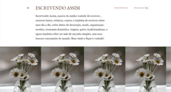 Desktop Screenshot of escrevendoassim.blogspot.com