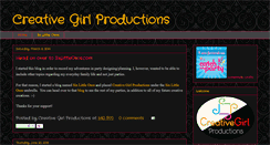 Desktop Screenshot of creativegirlproductions.blogspot.com