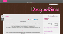 Desktop Screenshot of designs4sims.blogspot.com