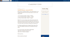 Desktop Screenshot of cakephptips.blogspot.com