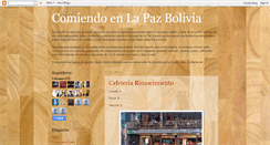 Desktop Screenshot of comiendoenlapazbolivia.blogspot.com