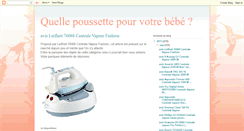 Desktop Screenshot of choisirunepoussette.blogspot.com