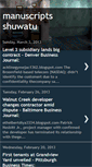 Mobile Screenshot of manuscripts-shuwatu.blogspot.com