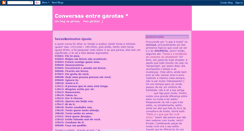 Desktop Screenshot of conversasentregarotas.blogspot.com