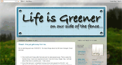 Desktop Screenshot of corieslifeisgreener.blogspot.com