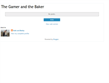 Tablet Screenshot of gamerandbaker.blogspot.com