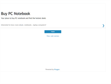 Tablet Screenshot of buypcnotebooknow.blogspot.com
