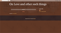 Desktop Screenshot of othersuchthings.blogspot.com