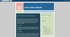 Desktop Screenshot of dr-oz-colon-cleanse.blogspot.com