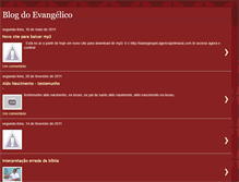 Tablet Screenshot of blogdoevangelico.blogspot.com