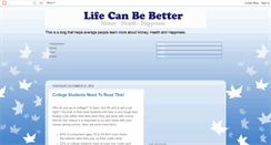 Desktop Screenshot of lifecanbebetter.blogspot.com