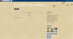 Desktop Screenshot of frmattsramblings.blogspot.com