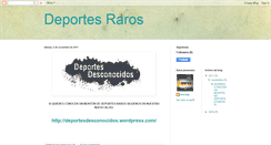 Desktop Screenshot of deportes-raros.blogspot.com