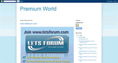 Desktop Screenshot of premiumw0rld.blogspot.com