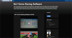 Desktop Screenshot of no1horseracingsoftware.blogspot.com