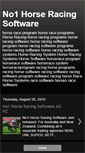 Mobile Screenshot of no1horseracingsoftware.blogspot.com