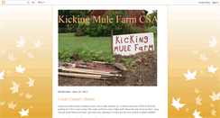 Desktop Screenshot of kickingmulefarm.blogspot.com