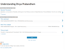 Tablet Screenshot of divyaprabandham.blogspot.com