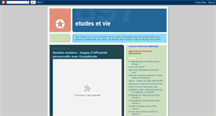 Desktop Screenshot of etudes-et-vie.blogspot.com