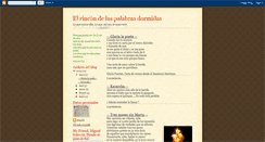 Desktop Screenshot of elrincndelaspalabrasdormidas.blogspot.com