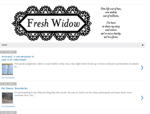 Tablet Screenshot of freshwidow.blogspot.com