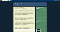 Desktop Screenshot of grandmasterbenjamintan.blogspot.com