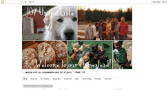 Desktop Screenshot of joyunspeakableandfullofglory.blogspot.com