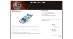 Desktop Screenshot of choosegreatone.blogspot.com