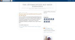 Desktop Screenshot of interruptionhasbeenpardoned.blogspot.com