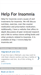 Mobile Screenshot of help-for-insomnia.blogspot.com