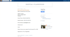 Desktop Screenshot of dentalclassified.blogspot.com