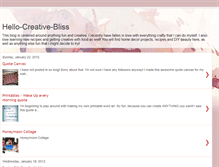 Tablet Screenshot of hello-creative-bliss.blogspot.com